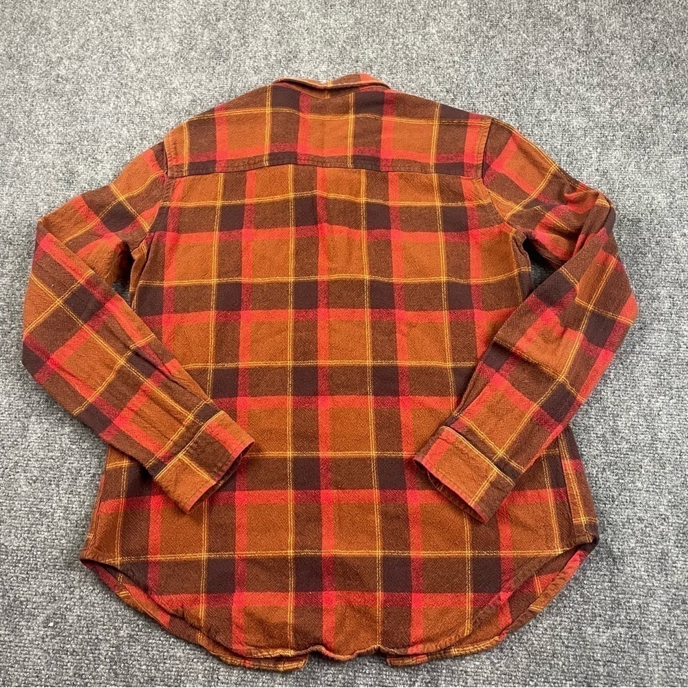 OBEY Men’s Gower Woven Long sleeve Button Down brown/orange plaid size: Large - Picture 3 of 8
